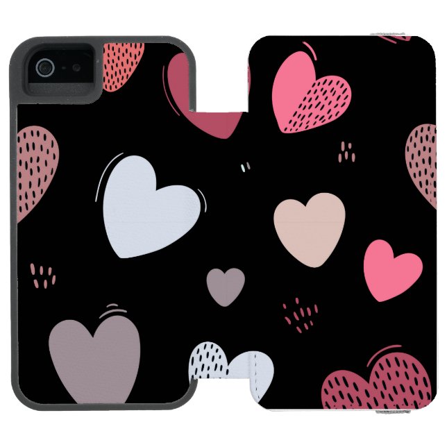Hearts 2 incipio iPhone wallet case (Folio Open)