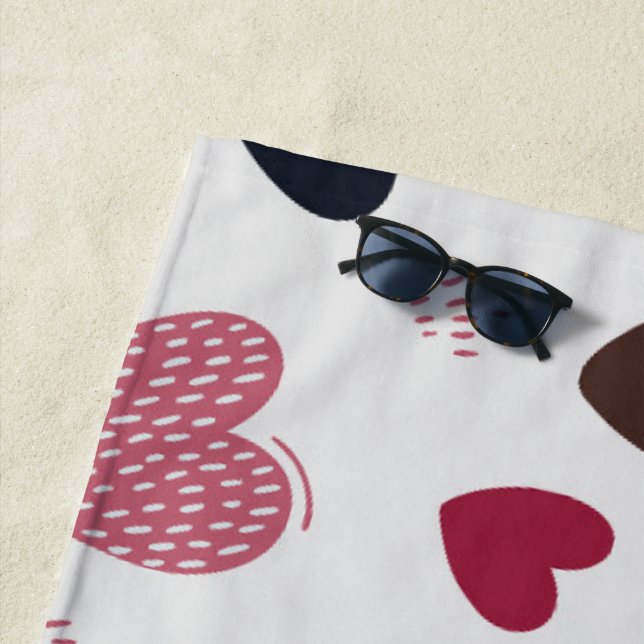 Hearts 3 beach towel (In Situ)