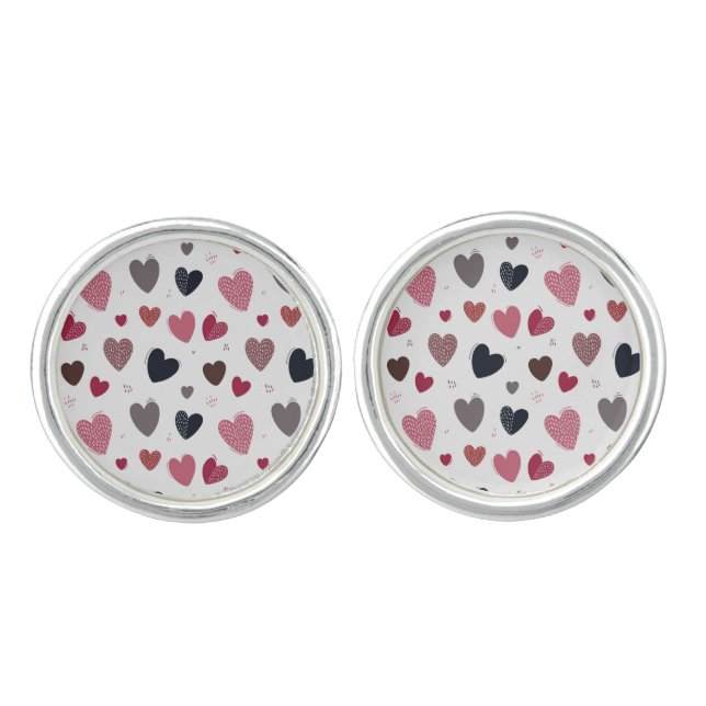 Hearts 3 cufflinks (Front)
