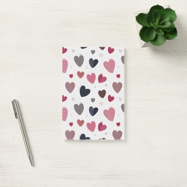 Hearts 3 post-it notes (Office)