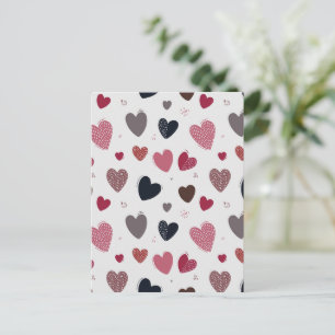 Hearts 3 postcard