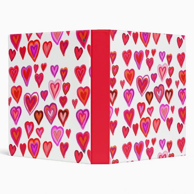 Hearts 3 Ring Binder (Background)