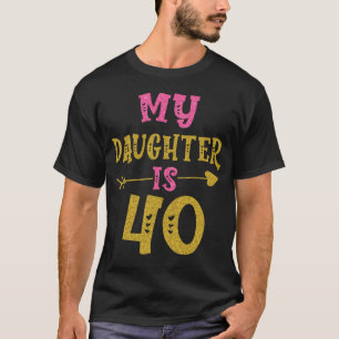 Hearts 40th Bday For Daughter From Mom Dad T-Shirt