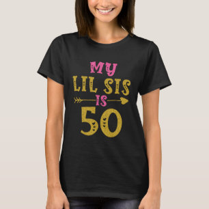 Hearts 50th Bday For Sister From Sister Brother  1 T-Shirt