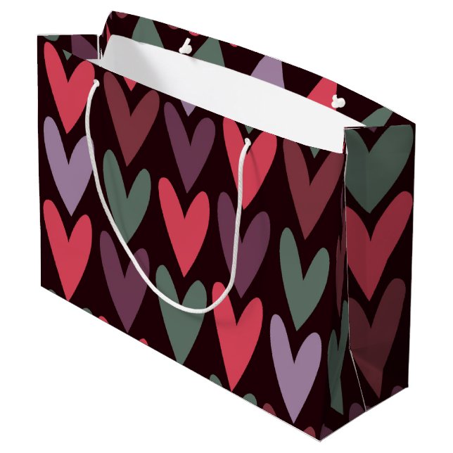 Hearts 6 large gift bag (Back Angled)