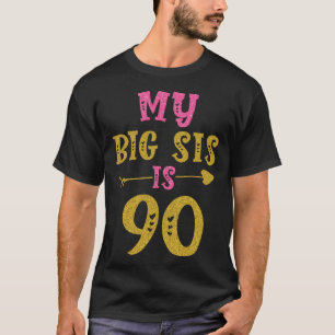 Hearts 90th Bday For Sister From Sister Brother T-Shirt