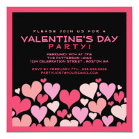 Hearts A Plenty Valentines Day Party Invitation