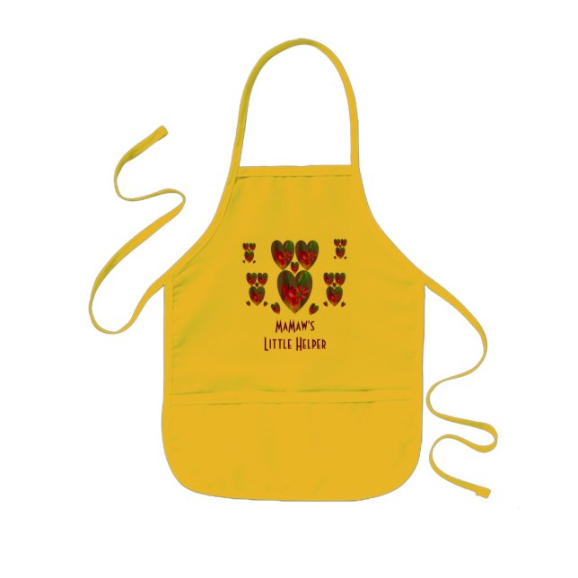 Hearts Abstract-MaMaw's Little Helper Kids' Apron (Front)