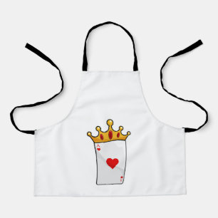 Hearts Ace with Queen Crown Apron