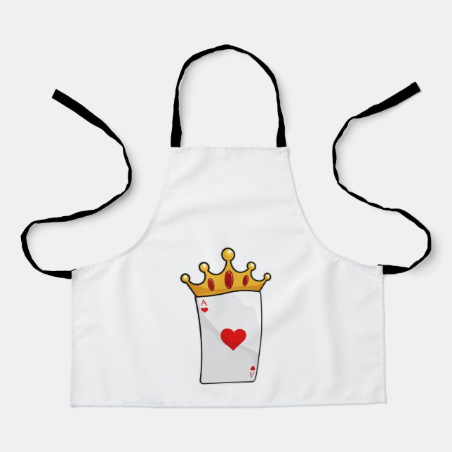 Hearts Ace with Queen Crown Apron (Front)