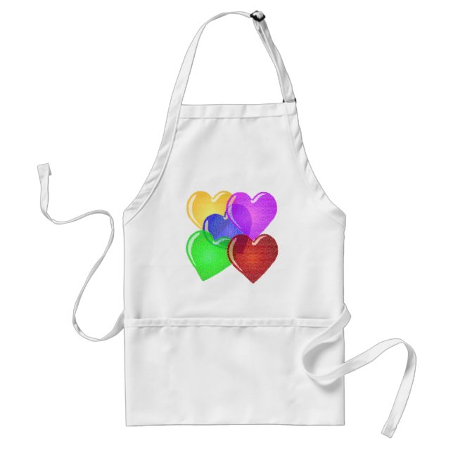 Hearts Adult Apron (Front)