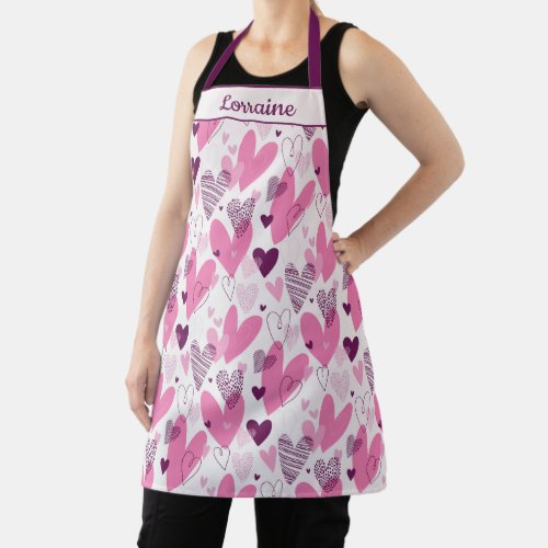 Hearts Afloat Personalize Apron