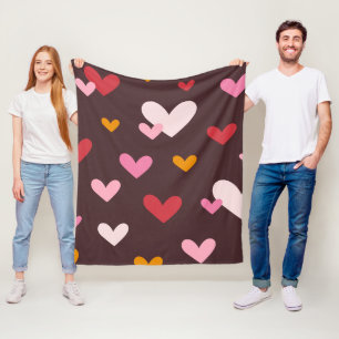 Hearts Aflutter Fleece Blanket