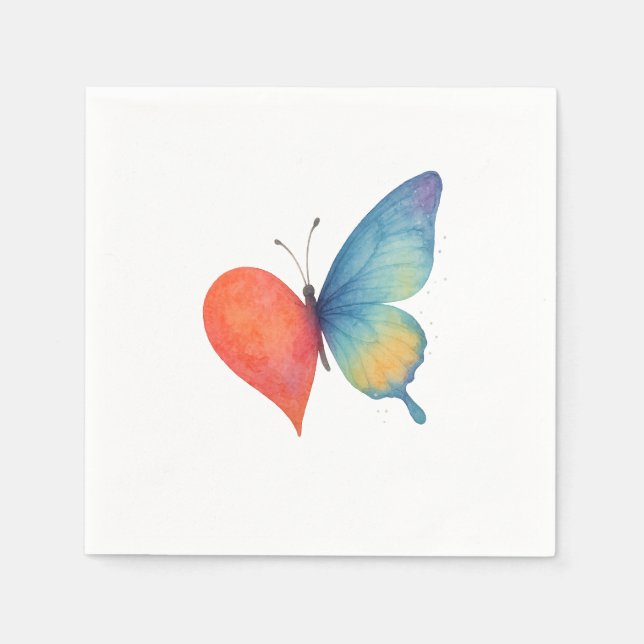 Heart's aflutter  napkins (Front)