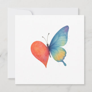 Heart's aflutter  thank you card