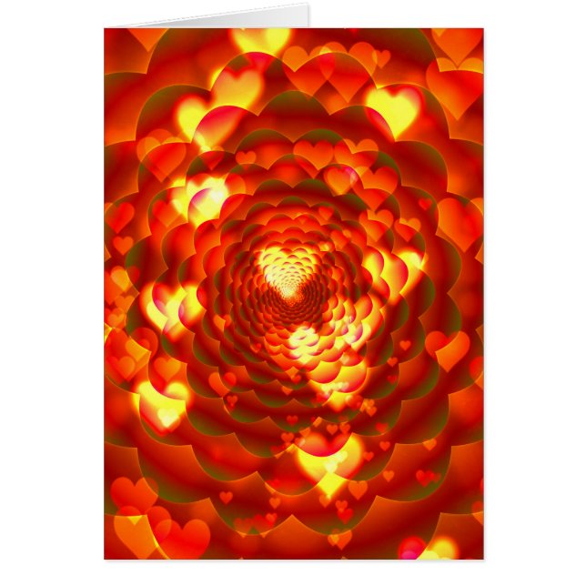 Hearts Aglow Candlelit with Custom Text Interior Cards (Front)