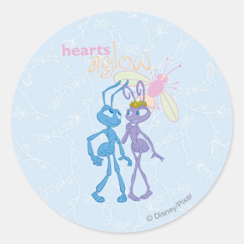Hearts Aglow Classic Round Sticker