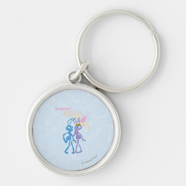 Hearts Aglow Keychain (Front)