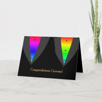 Hearts Aglow With Pride Gay Congratulations Card by AGayMarriage at Zazzle