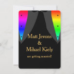 Hearts Aglow With Pride Gay Wedding Save The Date Invitation at Zazzle