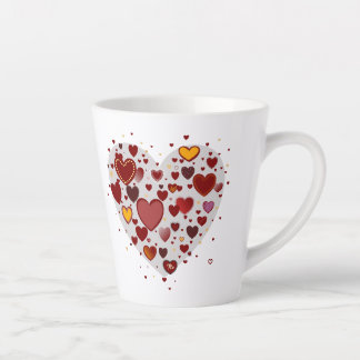 Hearts allover latte mug
