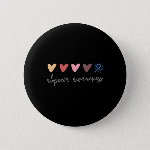 Hearts Alopecia Awareness  Button