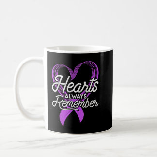 Hearts Always Remember Dementia Awarness Alzheimer Coffee Mug