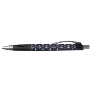 Hearts And Anchors Pattern Pen