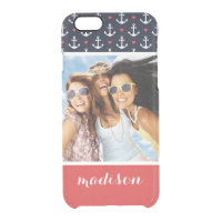 Hearts And Anchors Pattern | Your Photo & Name