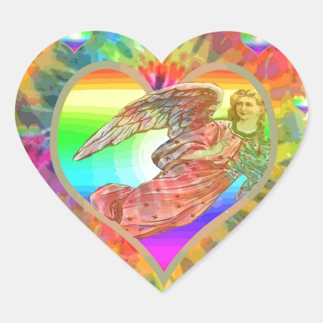 Hearts and Angel Heart Sticker (Front)