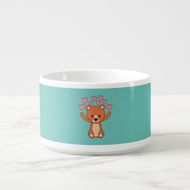 hearts and bear. bowl (Center)