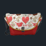 Hearts and Birds Messenger Bag<br><div class="desc">Hearts and Birds Bag</div>