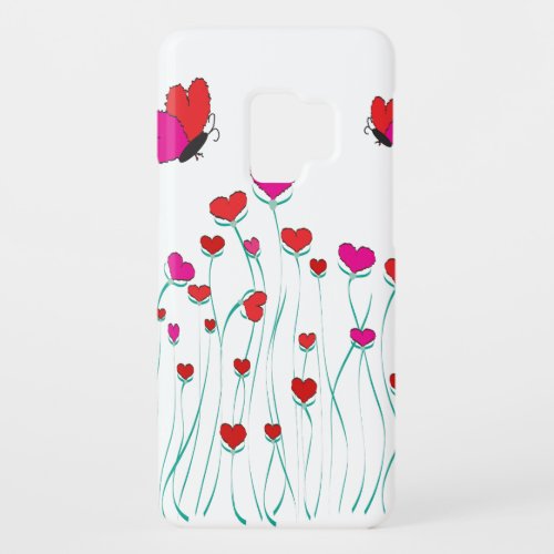 Hearts and Butterflies Valentine Love Case_Mate Samsung Galaxy S9 Case