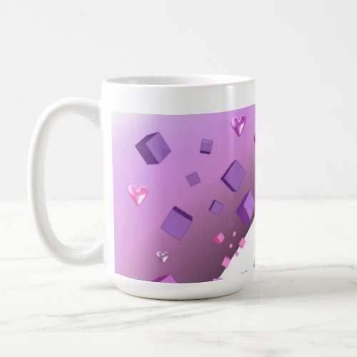 Hearts and Cubes Coffee Mug