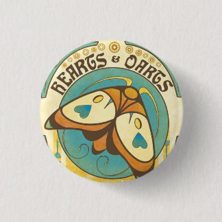 Hearts and Darts Art Nouveau Moth Button Pin