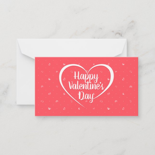 Hearts and Dots Note Card (Front)