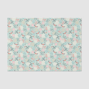 Hearts and Dragonflies Pretty Floral Tissue Paper