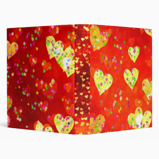 Hearts and flowers 3 ring binder