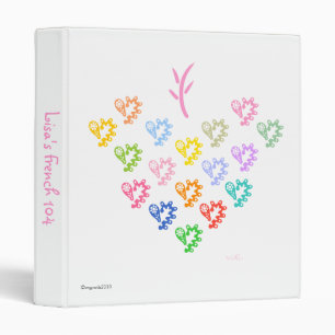 hearts and flowers binder