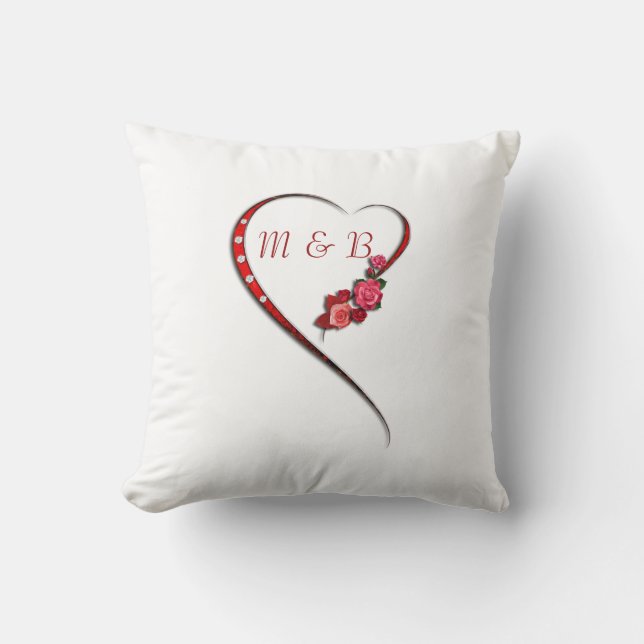 Hearts and flowers Pillow (Front)