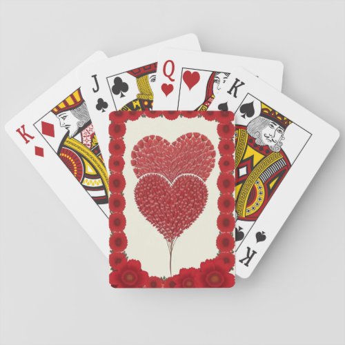Hearts And Flowers Playing Cards