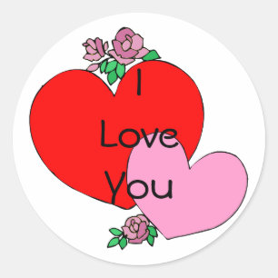 Hearts and Flowers Stickers