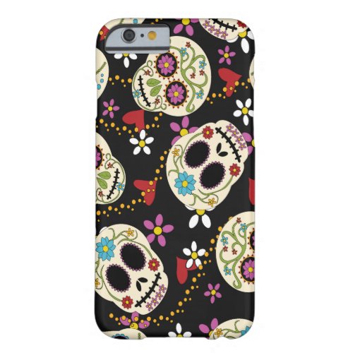 Hearts and Flowers Sugar Skulls iPhone 6 Case