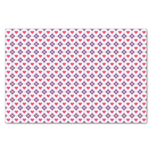 Hearts and flowers Valentines Day Tissue Paper