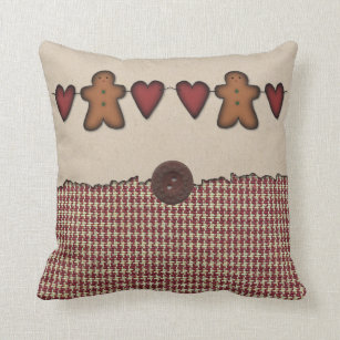 16x16 Multicolor Gildel Design Gingerbread Cookies Christmas Pink Throw Pillow 