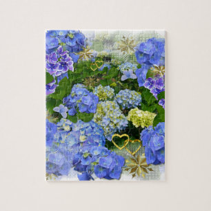 Hearts and Hydrangeas Jigsaw Puzzle