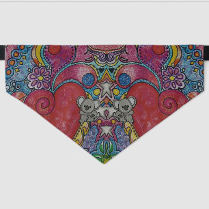 Hearts and Koalas Doggy Bandana and Collar