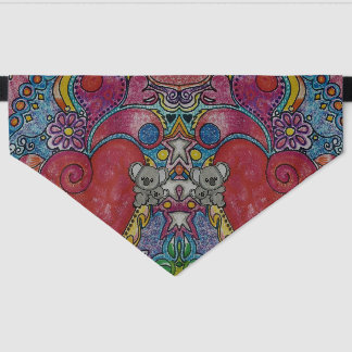 Hearts and Koalas Doggy Bandana and Collar