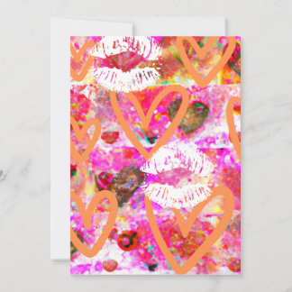 Hearts and Lips Holiday Card