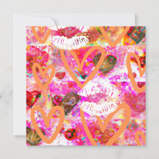 Hearts and Lips Holiday Card